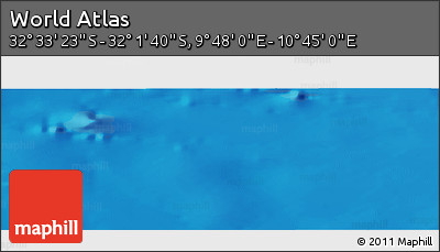 Physical Panoramic Map of the Area around 32° 17' 31" S, 10° 16' 30" E