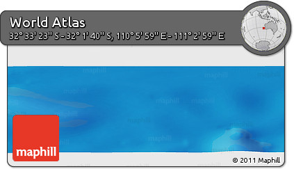 Physical Panoramic Map of the Area around 32° 17' 31" S, 110° 34' 29" E