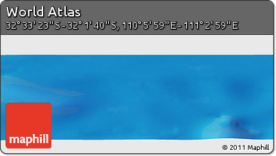 Physical Panoramic Map of the Area around 32° 17' 31" S, 110° 34' 29" E