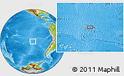 Physical Location Map of the area around 32° 17' 31" S, 110° 25' 30" W