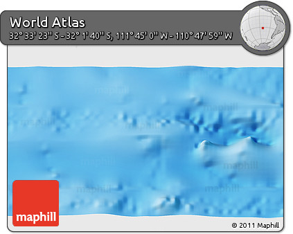 Physical 3D Map of the Area around 32° 17' 31" S, 111° 16' 30" W