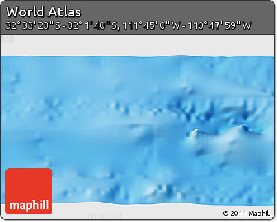 Physical 3D Map of the Area around 32° 17' 31" S, 111° 16' 30" W