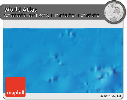 Physical 3D Map of the Area around 32° 17' 31" S, 112° 16' 30" E