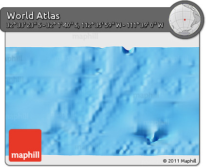Physical 3D Map of the Area around 32° 17' 31" S, 112° 7' 30" W