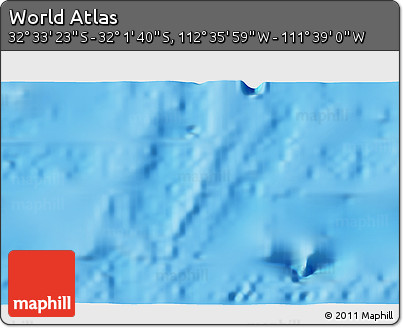 Physical 3D Map of the Area around 32° 17' 31" S, 112° 7' 30" W