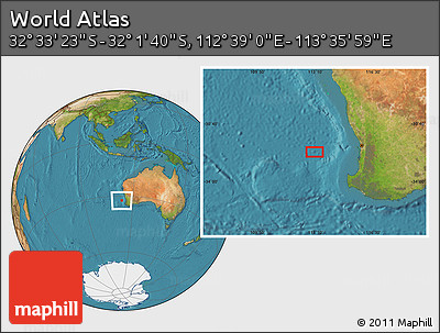 Satellite Location Map of the Area around 32° 17' 31" S, 113° 7' 30" E