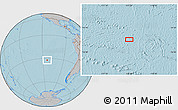 Gray Location Map of the area around 32° 17' 31" S, 113° 49' 29" W, hill shading