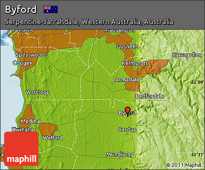 Physical Map of Byford