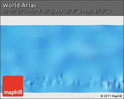 Physical 3D Map of the Area around 32° 17' 31" S, 117° 13' 29" W