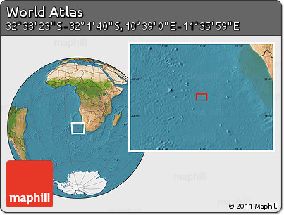 Satellite Location Map of the Area around 32° 17' 31" S, 11° 7' 30" E