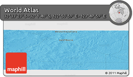 Political Panoramic Map of the Area around 32° 17' 31" S, 123° 19' 29" E