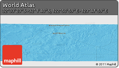 Political Panoramic Map of the Area around 32° 17' 31" S, 123° 19' 29" E