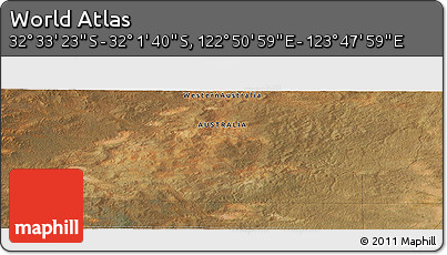 Satellite Panoramic Map of the Area around 32° 17' 31" S, 123° 19' 29" E