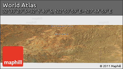 Satellite Panoramic Map of the Area around 32° 17' 31" S, 123° 19' 29" E