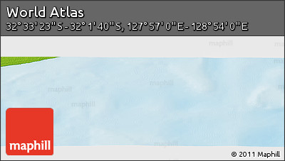 Physical Panoramic Map of the Area around 32° 17' 31" S, 128° 25' 30" E