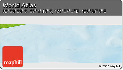 Physical Panoramic Map of the Area around 32° 17' 31" S, 128° 25' 30" E
