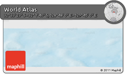 Physical Panoramic Map of the Area around 32° 17' 31" S, 129° 16' 30" E