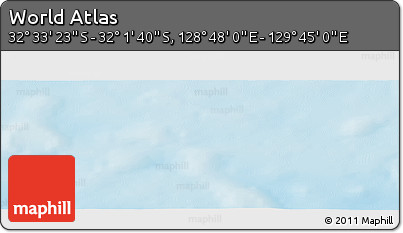Physical Panoramic Map of the Area around 32° 17' 31" S, 129° 16' 30" E