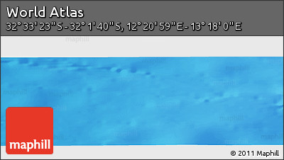 Physical Panoramic Map of the Area around 32° 17' 31" S, 12° 49' 29" E
