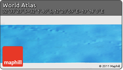 Physical Panoramic Map of the Area around 32° 17' 31" S, 12° 49' 29" E