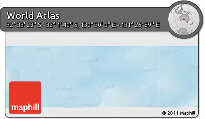 Physical Panoramic Map of the Area around 32° 17' 31" S, 130° 58' 29" E