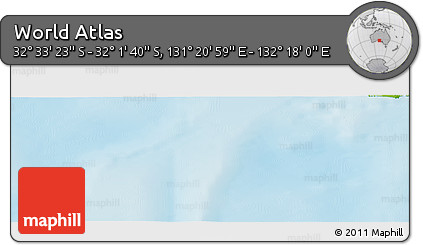 Physical Panoramic Map of the Area around 32° 17' 31" S, 131° 49' 29" E