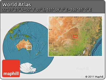Satellite Location Map of the Area around 32° 17' 31" S, 146° 16' 30" E