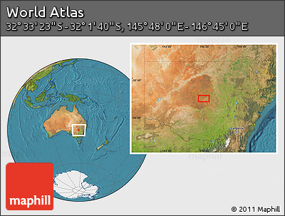 Satellite Location Map of the Area around 32° 17' 31" S, 146° 16' 30" E