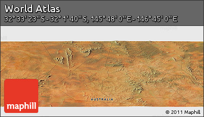 Satellite Panoramic Map of the Area around 32° 17' 31" S, 146° 16' 30" E