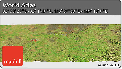 Satellite Panoramic Map of the Area around 32° 17' 31" S, 148° 49' 29" E
