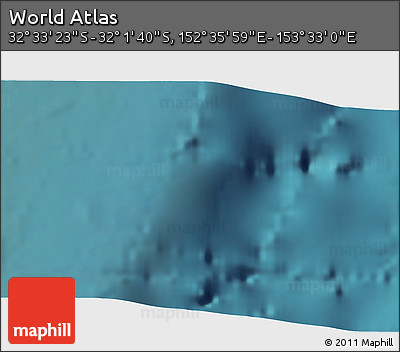 Satellite 3D Map of the Area around 32° 17' 31" S, 153° 4' 29" E