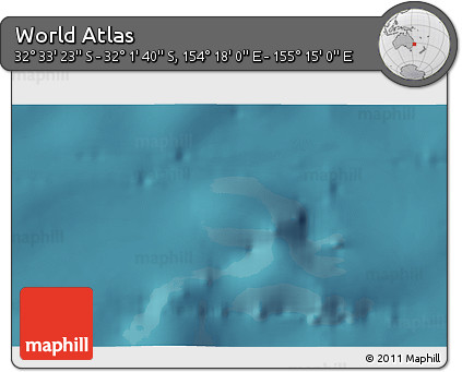 Satellite 3D Map of the Area around 32° 17' 31" S, 154° 46' 30" E