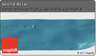 Satellite Panoramic Map of the Area around 32° 17' 31" S, 155° 37' 30" E