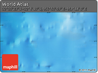 Physical Map of the Area around 32° 17' 31" S, 157° 19' 29" E