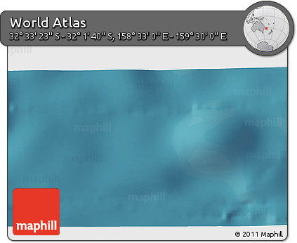 Satellite 3D Map of the Area around 32° 17' 31" S, 159° 1' 30" E