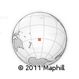 Outline Map of the Area around 32° 17' 31" S, 159° 43' 29" W, rectangular outline