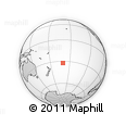 Outline Map of the Area around 32° 17' 31" S, 160° 34' 29" W, rectangular outline