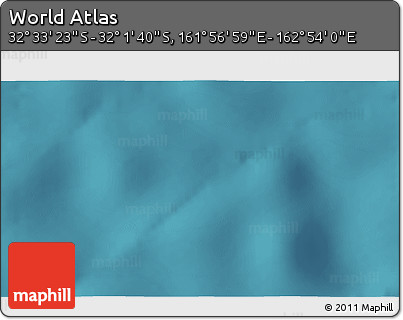 Satellite 3D Map of the Area around 32° 17' 31" S, 162° 25' 30" E
