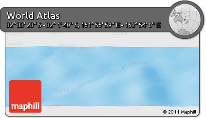 Physical Panoramic Map of the Area around 32° 17' 31" S, 162° 25' 30" E
