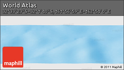 Physical Panoramic Map of the Area around 32° 17' 31" S, 162° 25' 30" E
