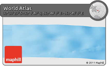 Physical Panoramic Map of the Area around 32° 17' 31" S, 163° 16' 30" E