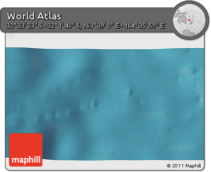Satellite 3D Map of the Area around 32° 17' 31" S, 164° 7' 30" E
