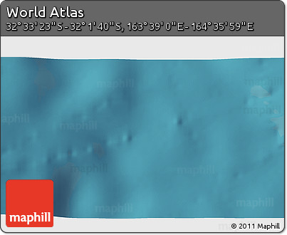 Satellite 3D Map of the Area around 32° 17' 31" S, 164° 7' 30" E