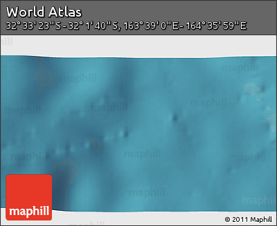 Satellite 3D Map of the Area around 32° 17' 31" S, 164° 7' 30" E