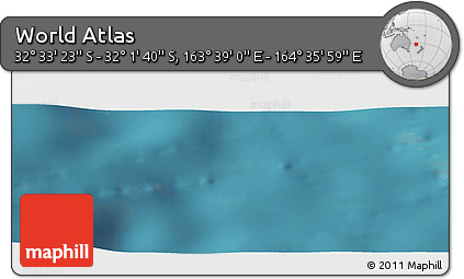 Satellite Panoramic Map of the Area around 32° 17' 31" S, 164° 7' 30" E