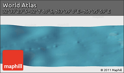Satellite Panoramic Map of the Area around 32° 17' 31" S, 164° 7' 30" E