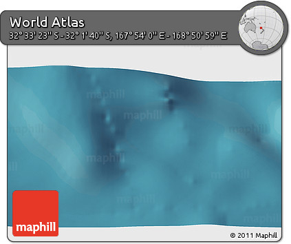 Satellite 3D Map of the Area around 32° 17' 31" S, 168° 22' 30" E