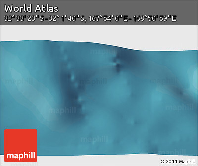 Satellite 3D Map of the Area around 32° 17' 31" S, 168° 22' 30" E