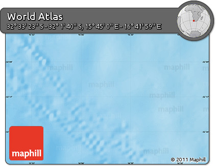 Physical Map of the Area around 32° 17' 31" S, 16° 13' 30" E