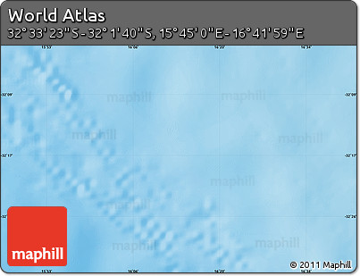Physical Map of the Area around 32° 17' 31" S, 16° 13' 30" E